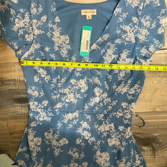 The General Good Irina faux Wrap, high low dress blue size MP ￼ - Picture 9 of 10